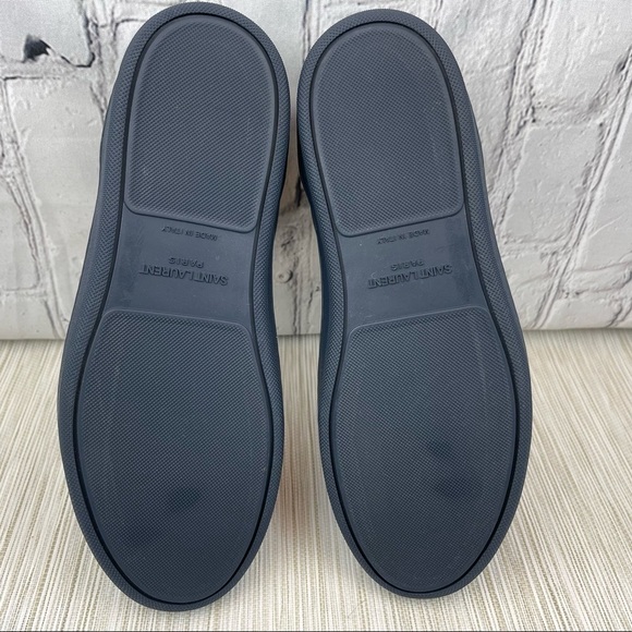 NEW Saint Laurent SL01 Classic Court Low-Top Sneakers in Navy Leather Size 39 - Picture 14 of 14